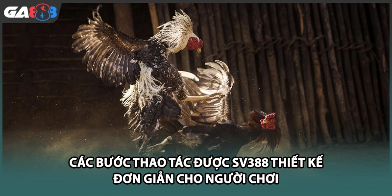 Các bước thao tác được SV388 thiết kế đơn giản cho người chơi tại GA888