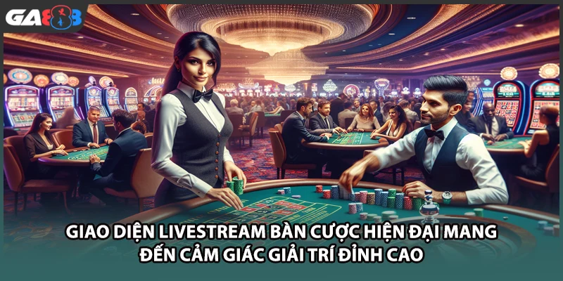 Giao diện livestream bàn cược hiện đại mang đến cảm giác giải trí đỉnh cao đỉnh cao tại nhà cái GA888